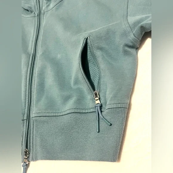 Old Navy Active Dynamic Fleece Zip-Up Sweatshirt Kids Teal Hoodie Size 8 - Picture 8 of 15